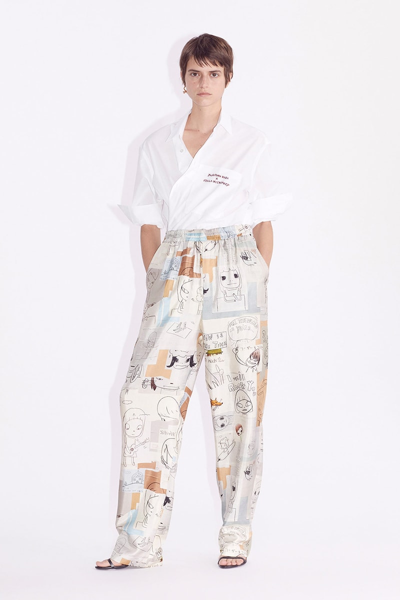 stella mccartney yoshitomo nara shared spring summer collaboration shirt pants heels