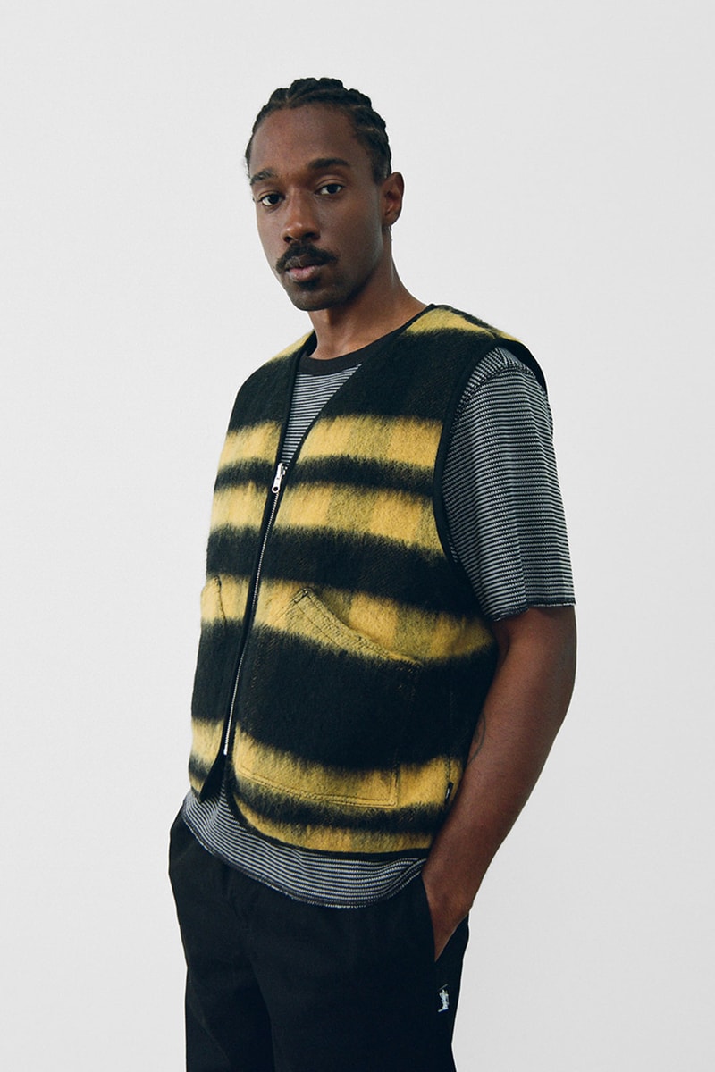 stussy spring 2021 collection lookbook womenswear striped vest tshirt