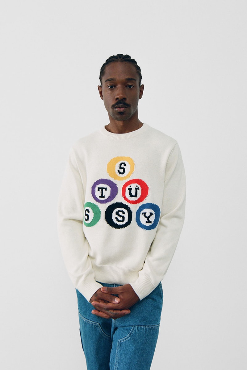 stussy spring 2021 collection lookbook womenswear billiard sweater knitwear
