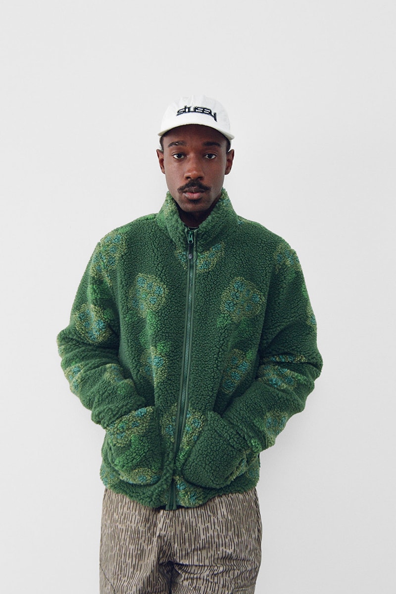 stussy spring 2021 collection lookbook womenswear fleece jacket hat cap