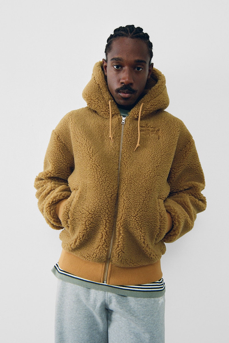 stussy spring 2021 collection lookbook womenswear fleece jacket hoodie zip