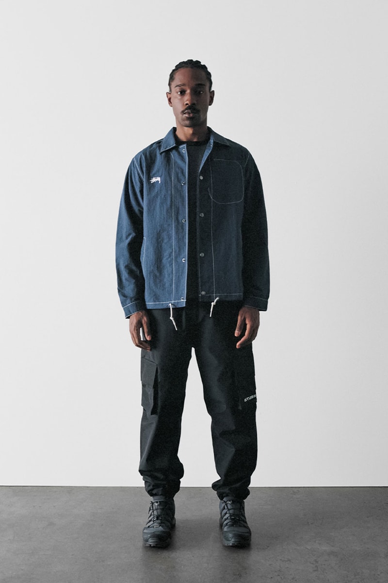 stussy spring 2021 collection lookbook womenswear denim jacket trousers