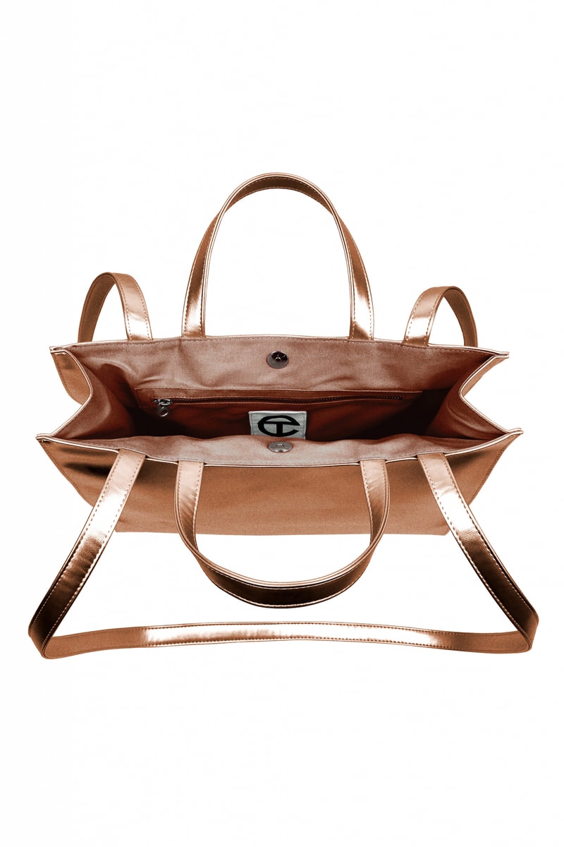 Telfar Signature Logo Tote Bag "Copper" Release Gold Shimmery Drop 