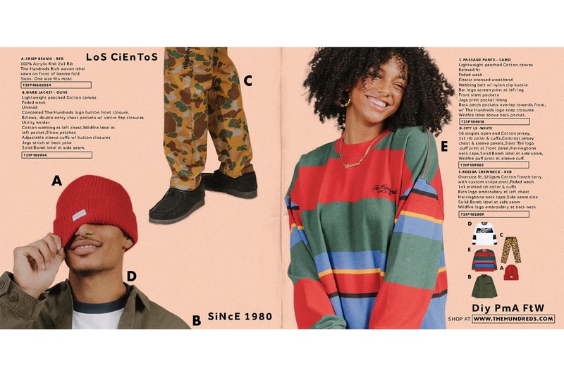 the hundreds spring summer collection streetwear sweater beanie camo pants red brown