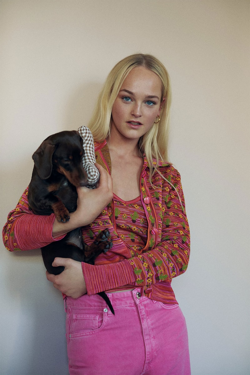 zara pets dogs collection pink jeans check plaid toy