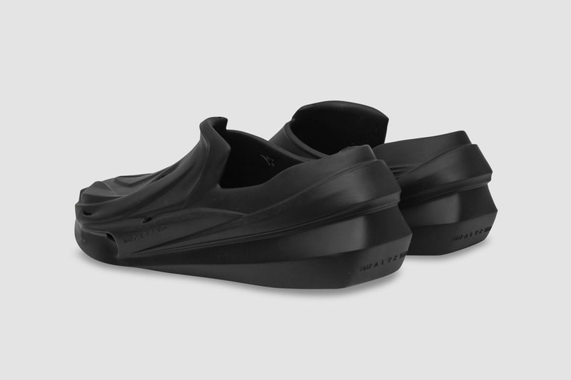 1017 alyx 9sm matthew williams mono slip shoes clogs sneakers ss21 spring summer black back heel