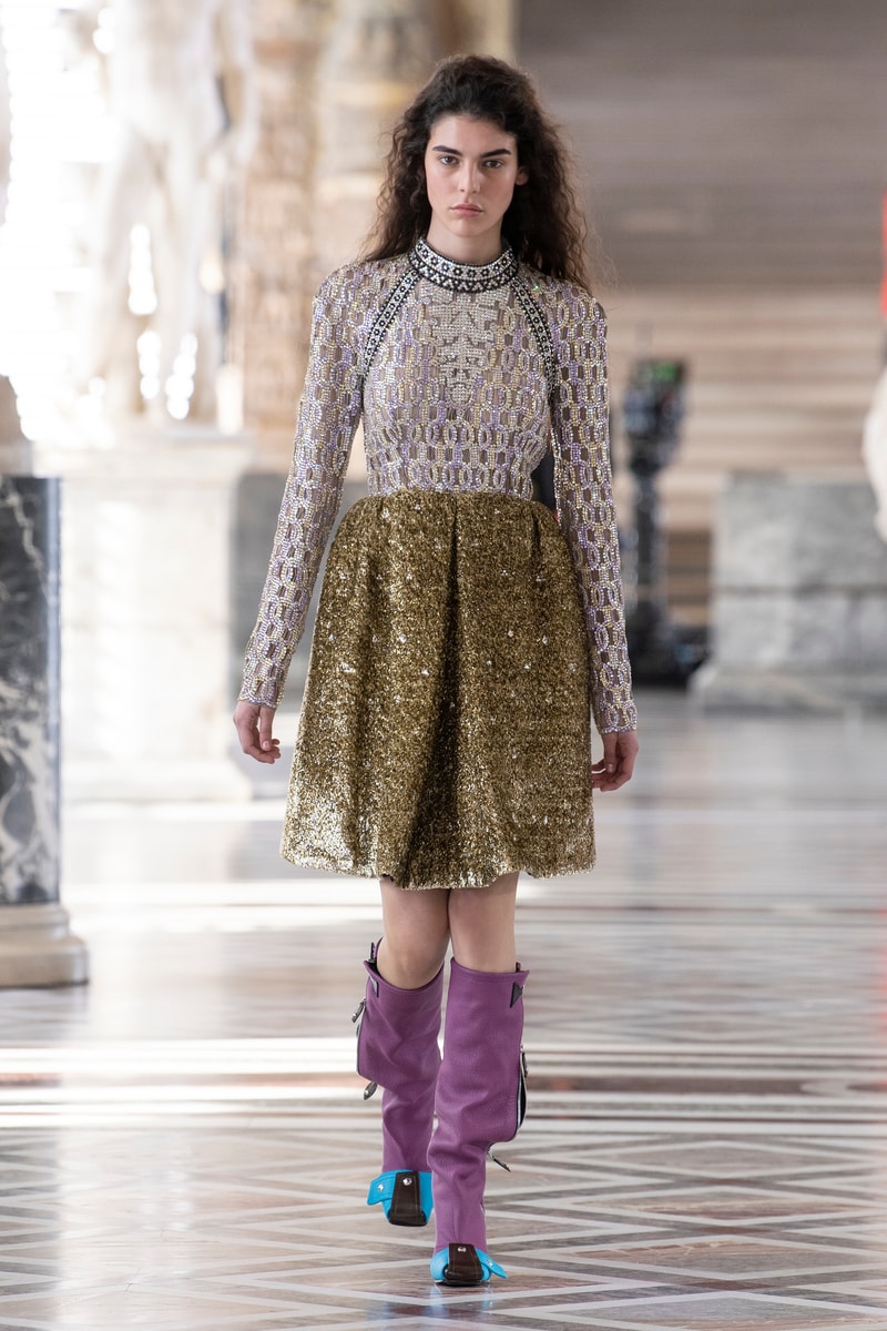 Louis Vuitton Fall/Winter 2021 Collection Nicolas Ghesquiere Louvre Museum Presentation Digital Video Fornasetti Collection