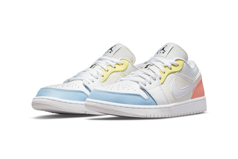 nike air jordan 1 aj1 low zoom cmft to my first coach front side view blue coral shoelaces