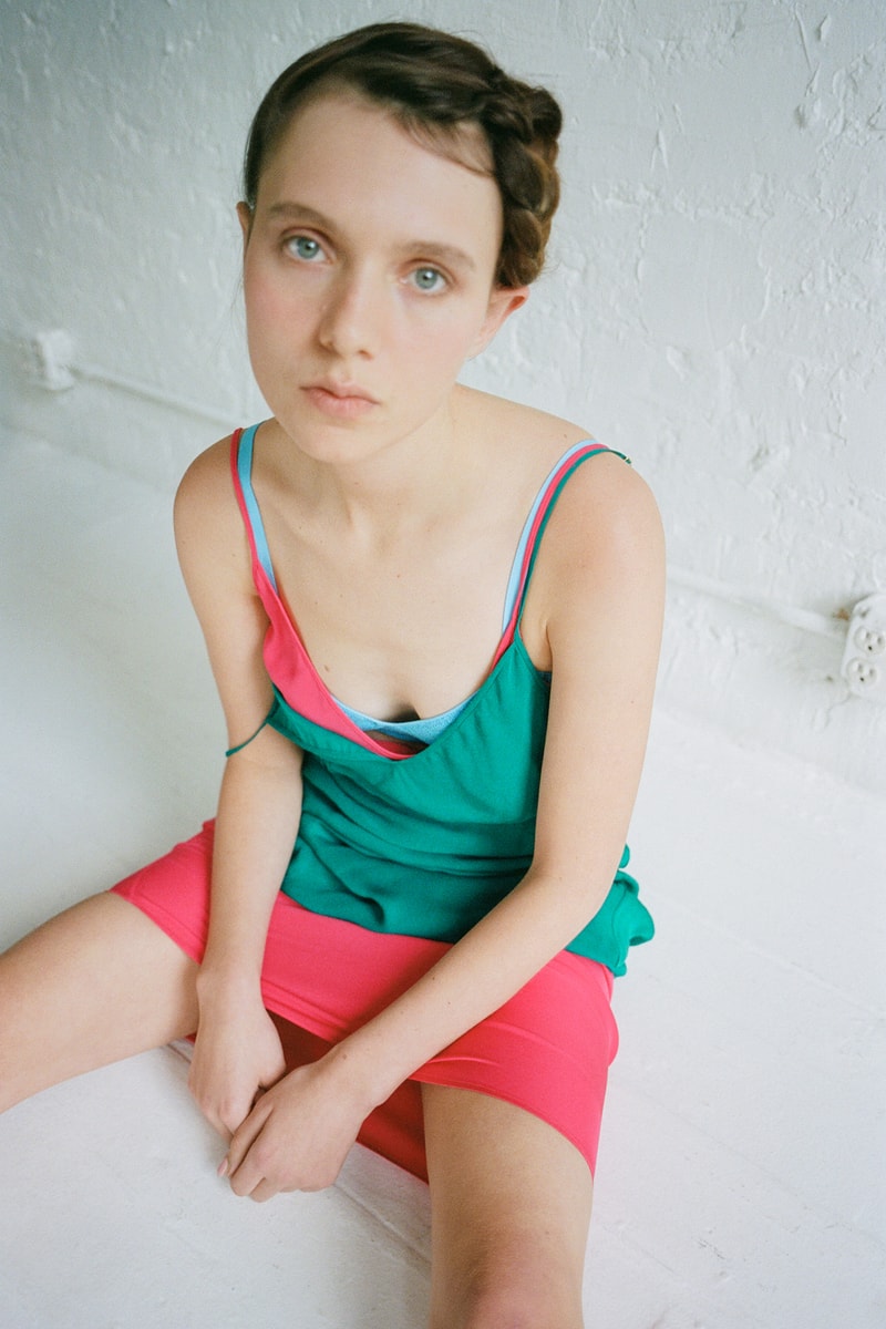 Araks Lingerie Green Bra Bralette slip dress Women Underwear Spring 2021 Collection Lookbook Sustainable Model