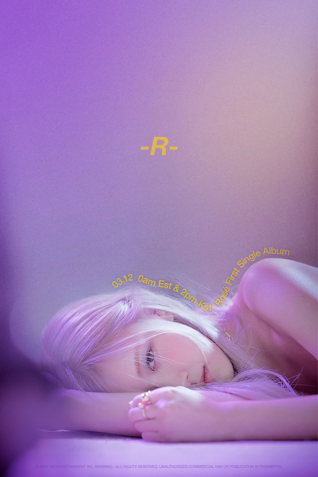 BLACKPINK Rosé Solo Debut Album -R- On The Ground Music Video Teaser Poster K-Pop Girl Group Member Korean Celebrity Singer Artist 
