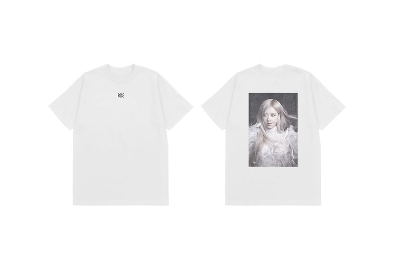 blackpink rose merch r solo project on the ground gone crewneck tee t shirt pink front back