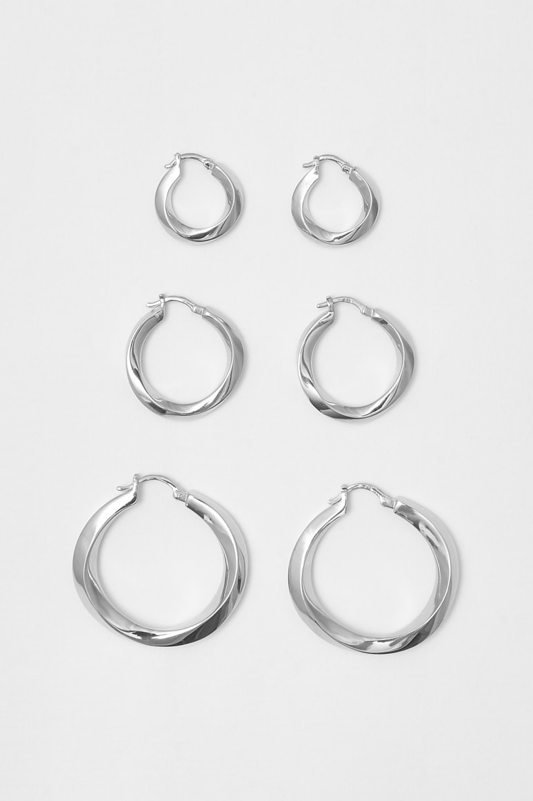 Blue Billie Jewelry Swirl Collection Hoop Earrings