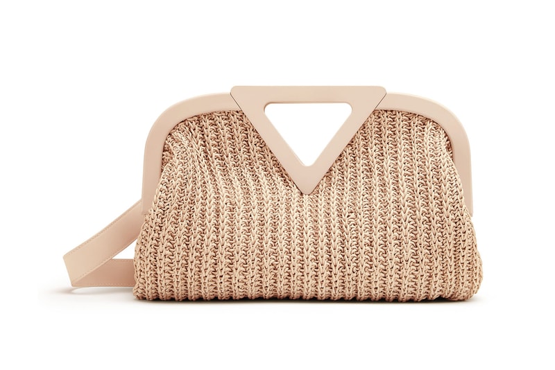 bottega veneta salon 01 triangle handbag collection front nude beige