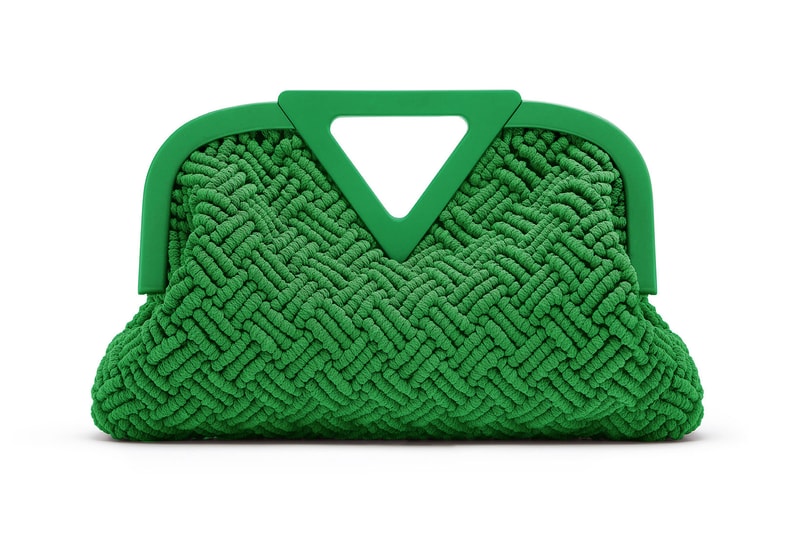 bottega veneta salon 01 triangle handbag collection front green