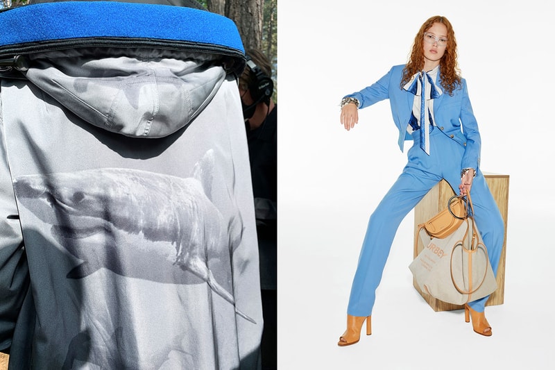 burberry spring summer ss21 collection campaign juergen teller shark jacket print blue suit