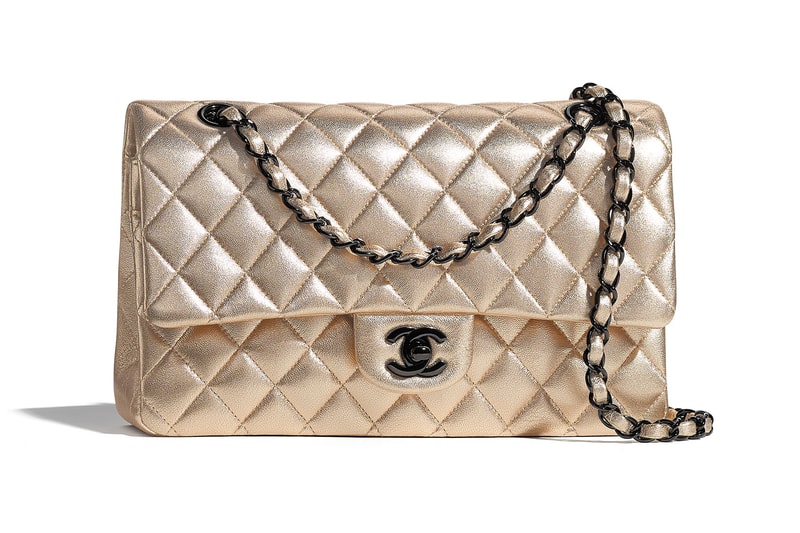 chanel spring summer ready to wear rtw handbags purses 11.12 classic gold metallic