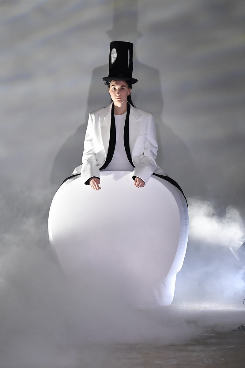 comme des garcons cdg fw21 fall winter 2021 collection runway dress jacket blazer coat hat