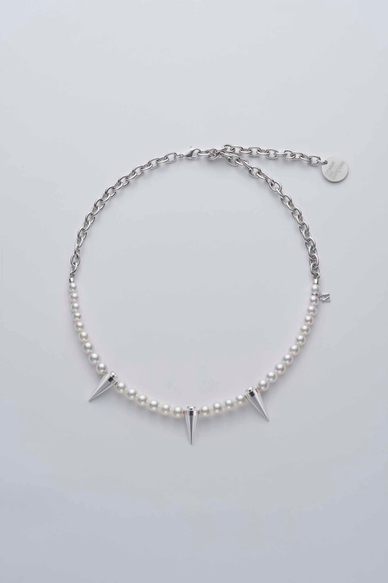COMME des GARÇONS x Mikimoto Fine Jewelry Collaboration Rei Kawakubo Pearl Silver Necklace Where to Buy