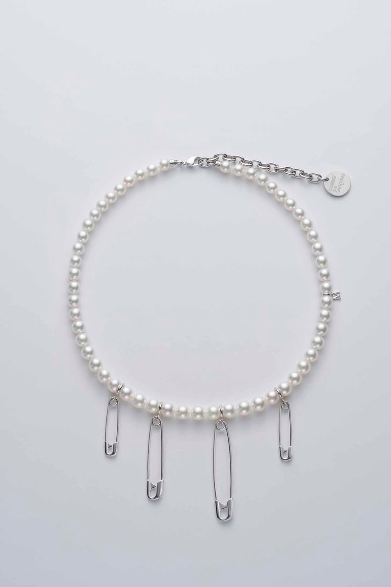 COMME des GARÇONS x Mikimoto Fine Jewelry Collaboration Rei Kawakubo Pearl Silver Necklace Where to Buy