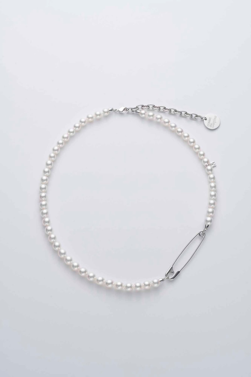 COMME des GARÇONS x Mikimoto Fine Jewelry Collaboration Rei Kawakubo Pearl Silver Necklace Where to Buy