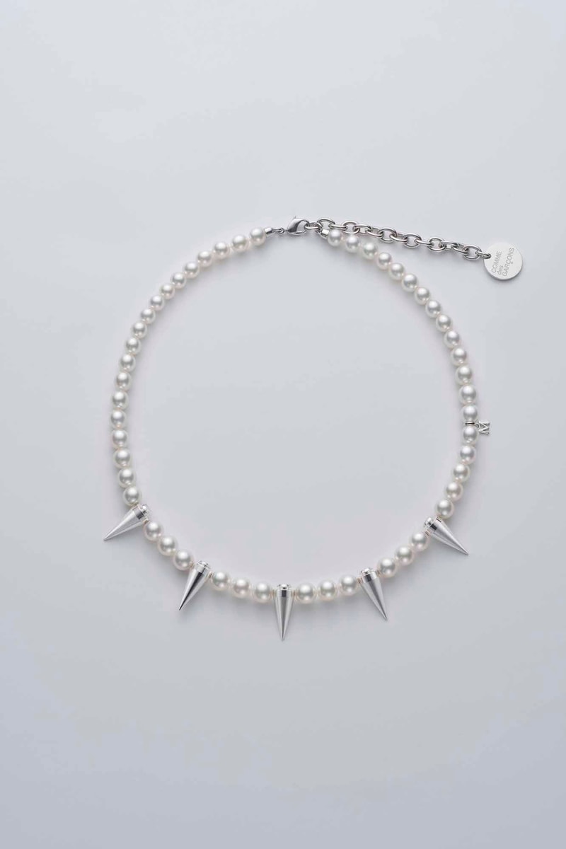 COMME des GARÇONS x Mikimoto Fine Jewelry Collaboration Rei Kawakubo Pearl Silver Necklace Where to Buy
