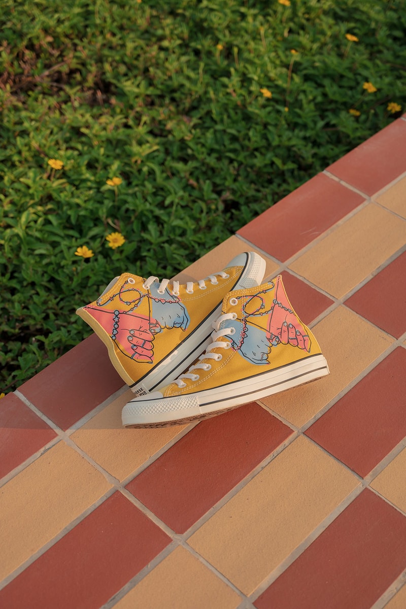 converse by you millie bobby brown pauline wattanodom artist chuck taylor all star high top platform sneakers collaboration orange