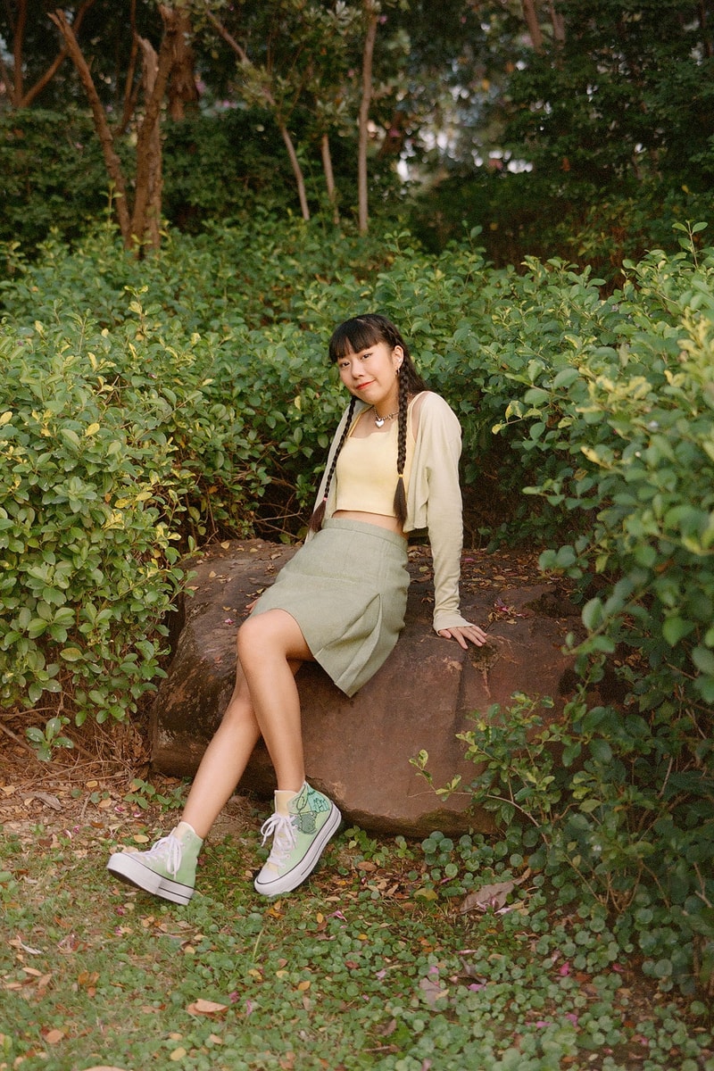 converse by you millie bobby brown pauline wattanodom artist chuck taylor all star high top platform sneakers collaboration