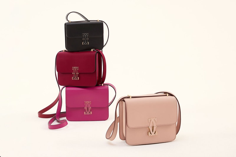 double c de cartier shoulder bag nano mini black red nude fuchsia pink