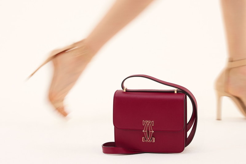 double c de cartier shoulder bag nano mini red