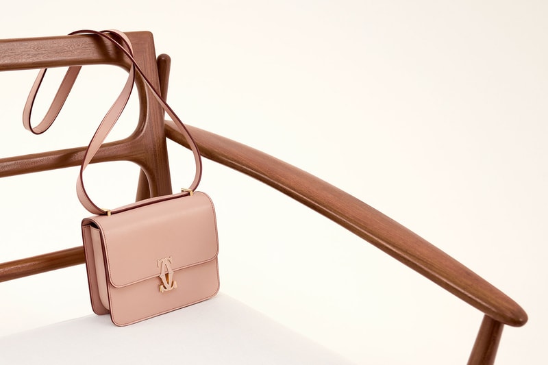 double c de cartier shoulder bag nano mini nude pink