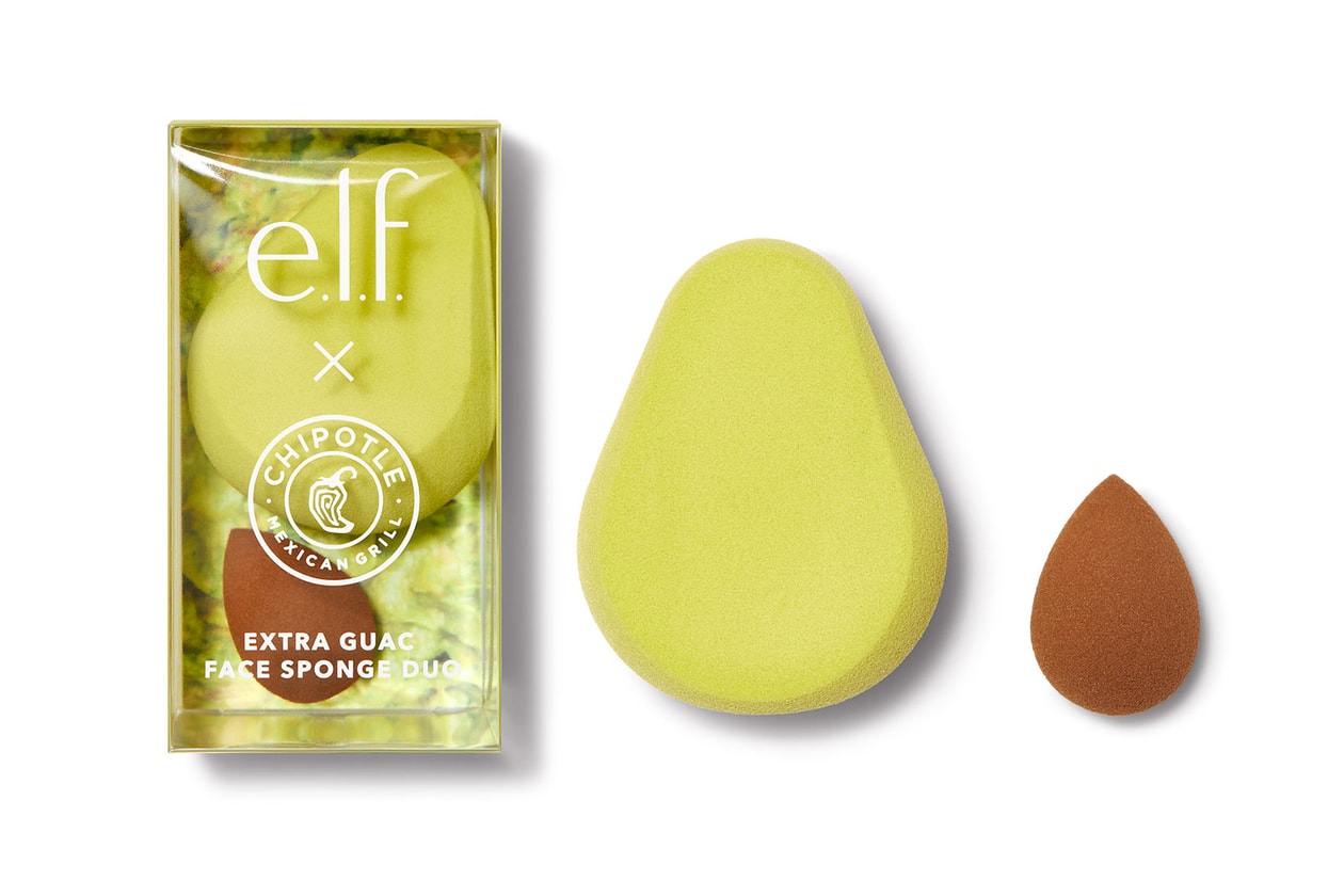 elf cosmetics chipotle collaboration eyeshadow lip gloss makeup sponge bag custom burrito bowl