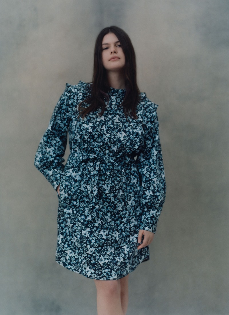 erdem universal standard denim jeans collaboration floral dress