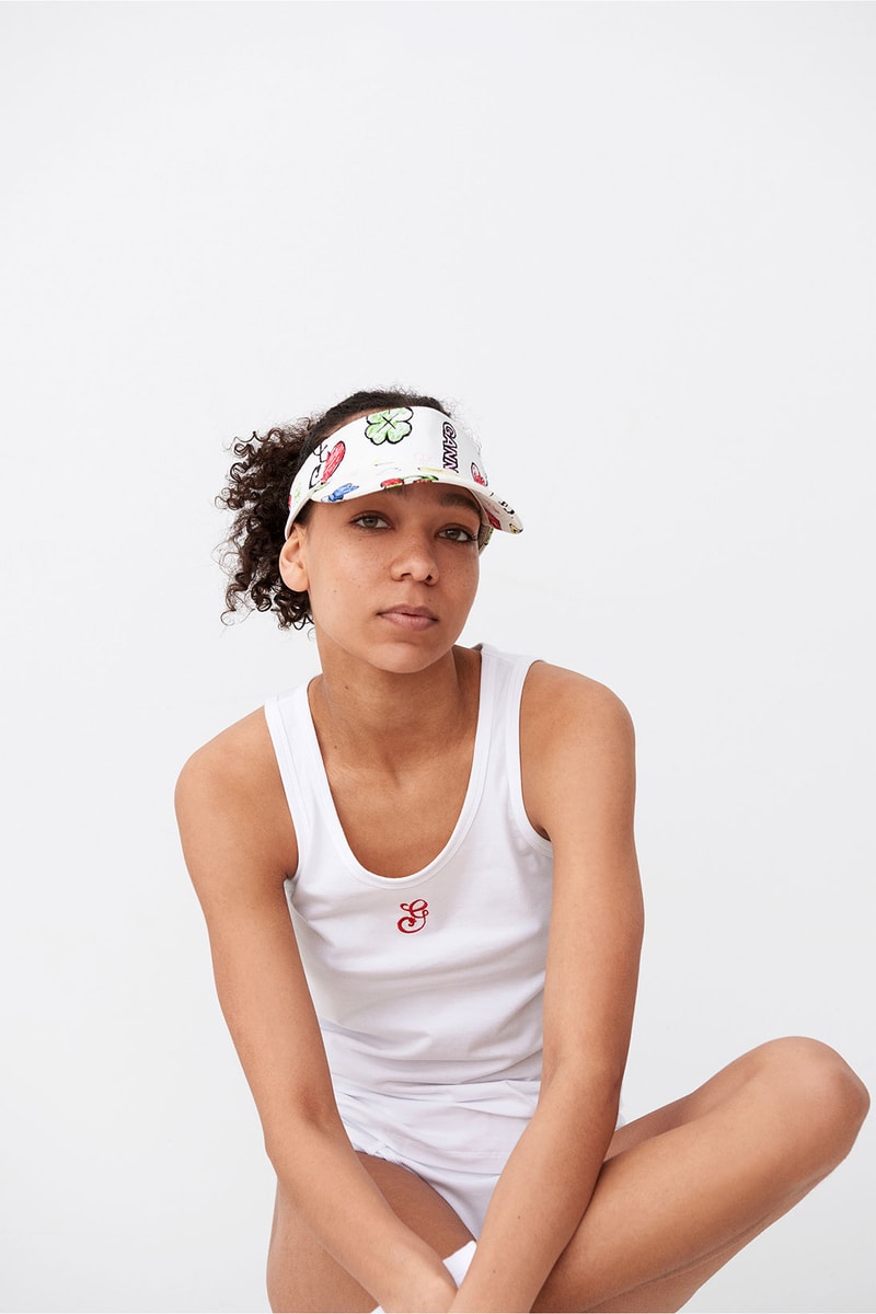 ganni kiosk sustainable accessories collection leftover fabrics cap logo hat tank top underwear