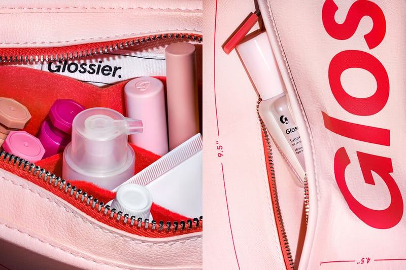 regular vs mini @Glossier 💕 #glossier #makeupbag | Glossier Makeup Bag |  TikTok