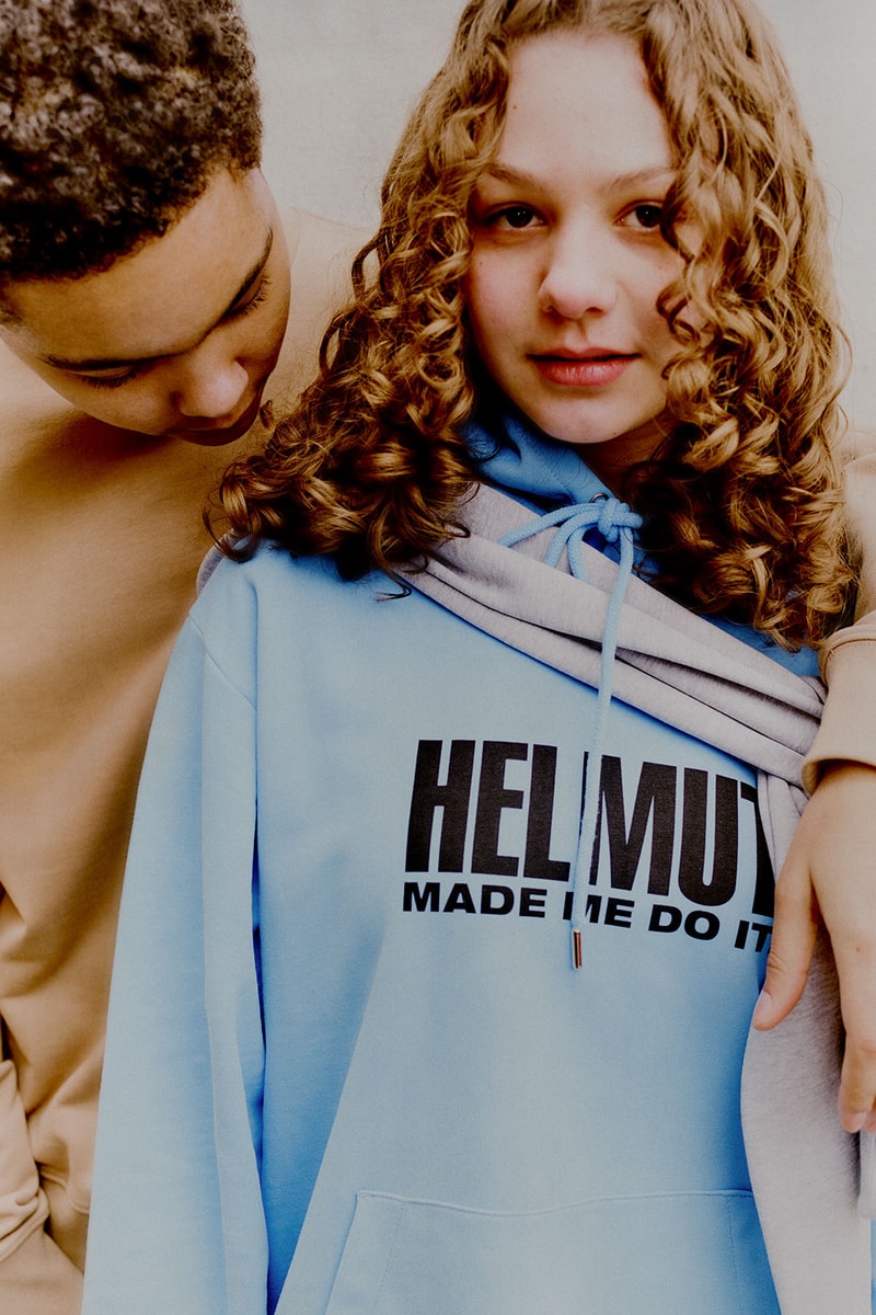 helmut lang slogan capsule collection loungewear logo sweatshirt hoodie
