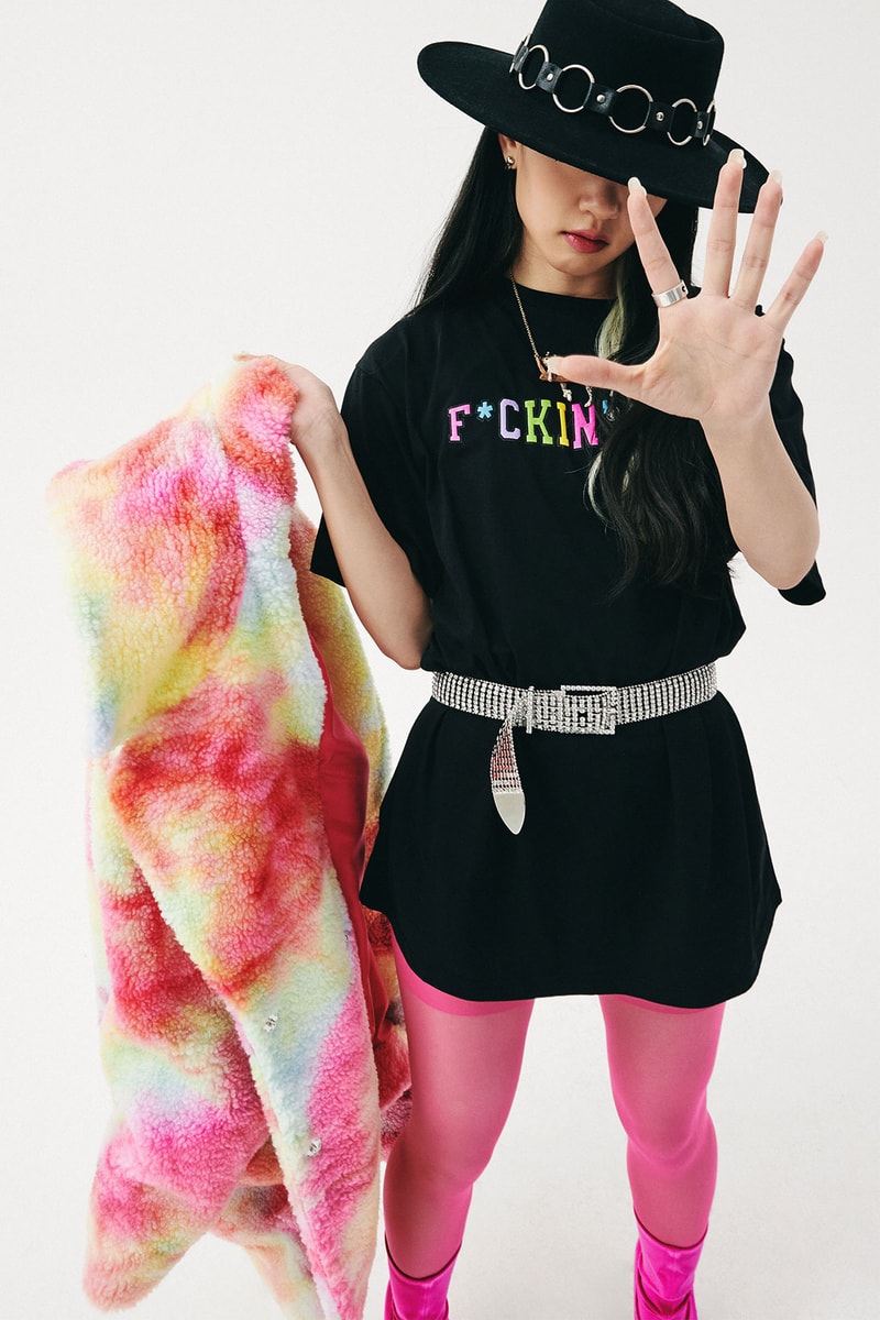 irenesigood label fall winter fw21 collection lil cherry rapper hat t-shirt faux fur