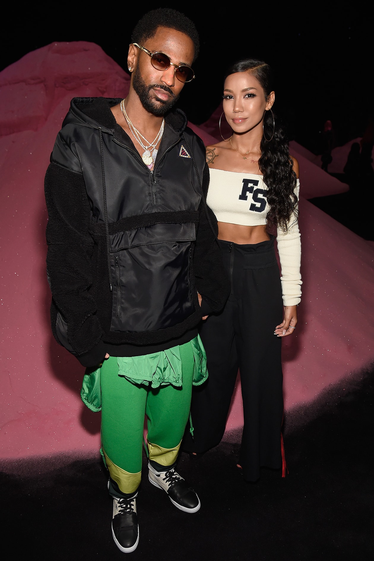 Jhené Aiko Big Sean Singer Rapper Best Celebrity Couple Outfits Style Looks Dior Spring Summer 2018 Runway Show Paris Fashion Week Haute Couture Dress Jacket Coat