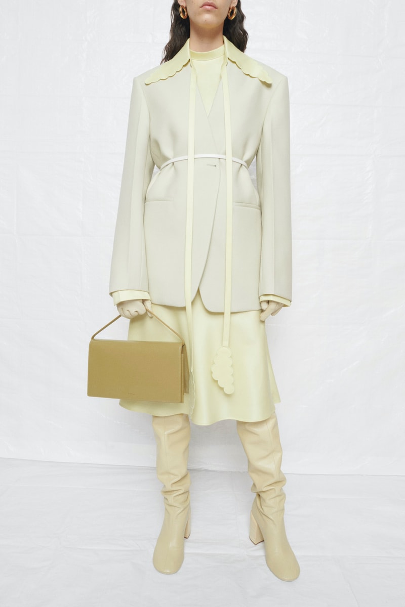 jil sander fall winter womens collection paris fashion week pfw jacket skirt boots handbag