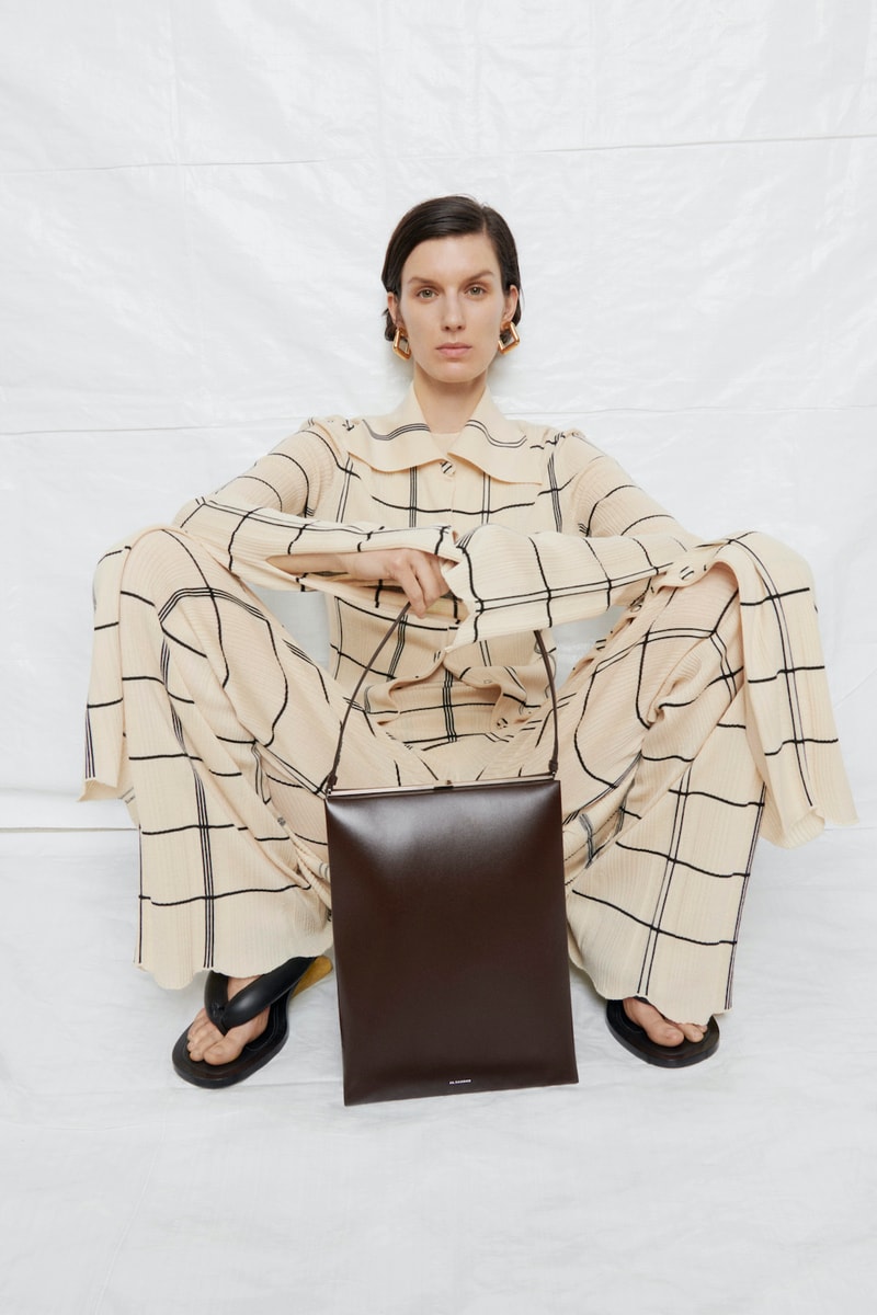 jil sander fall winter womens collection paris fashion week pfw pants jacket sandals handbag