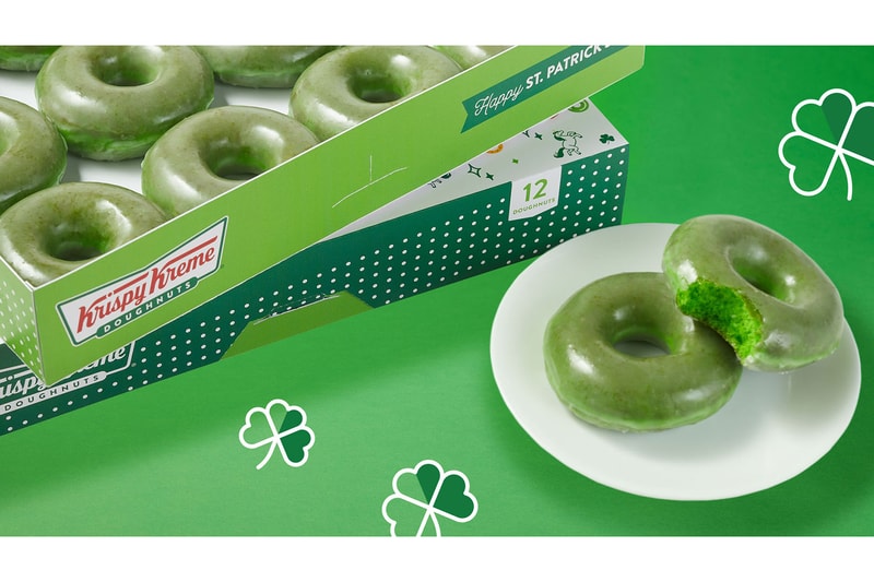 krispy kreme st patricks day original glazed dessert green