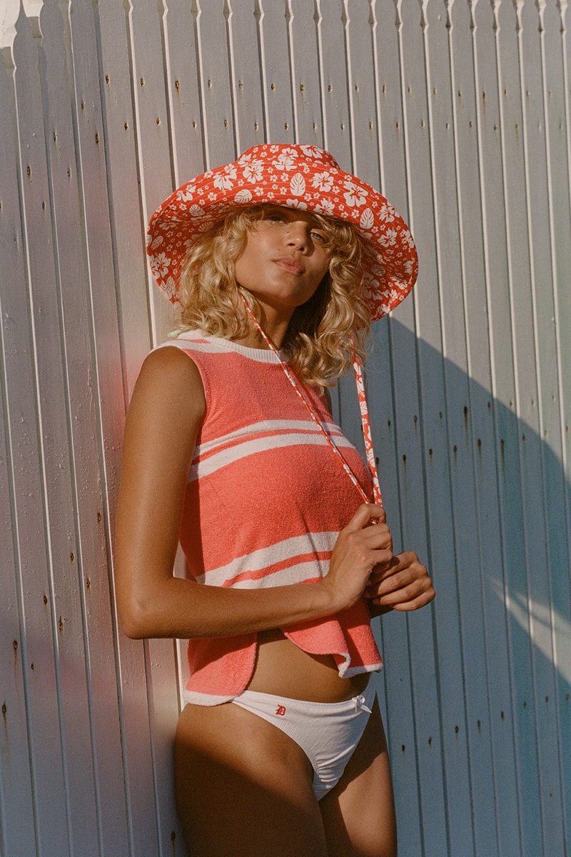 lack of color summer bucket hats floral coral orange tank top
