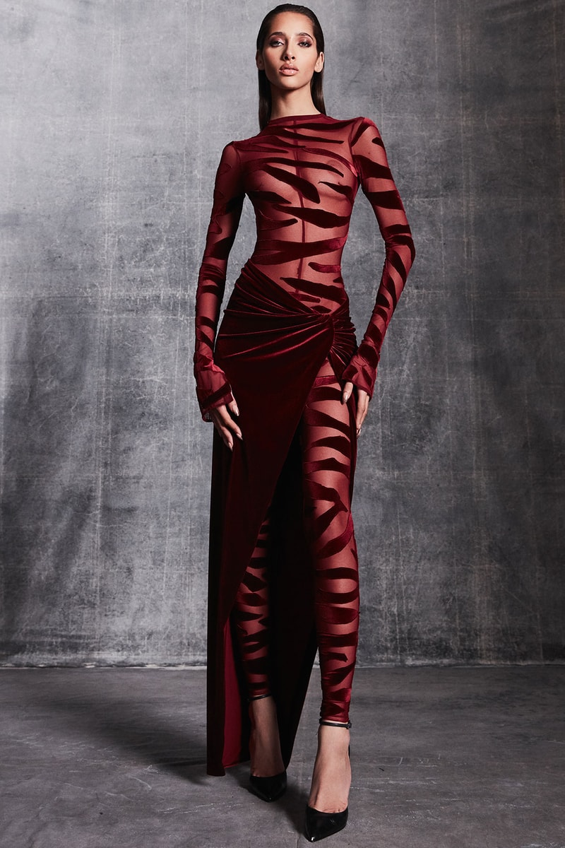 laquan smith red dress Knee Length Dress with Open Back and Corset Detail S