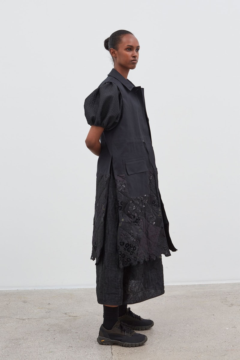 mackintosh cecilie bahnsen collaboration hanger black coat dress outfit