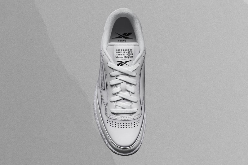maison margiela reebok club c sneaker collaboration white top