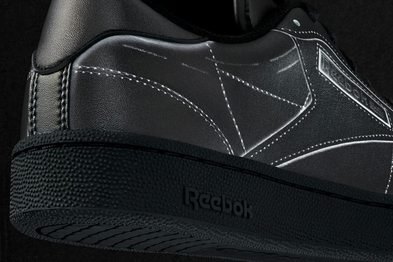 maison margiela reebok club c sneaker collaboration black details