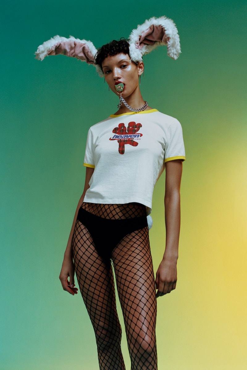 marc jacobs heaven spring summer collection campaign tee t shirt rabbit ears bears underwear stockings