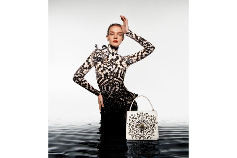 Mary Katrantzou x BVLGARI Collaboration Bag Collection Serpenti Purse Pink Campaign