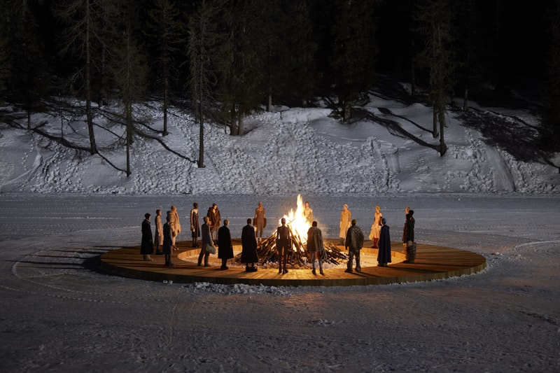 Miu Miu Fall/Winter 2021 Collection Fashion Show Alps Snow Runway Digital Presentation Video