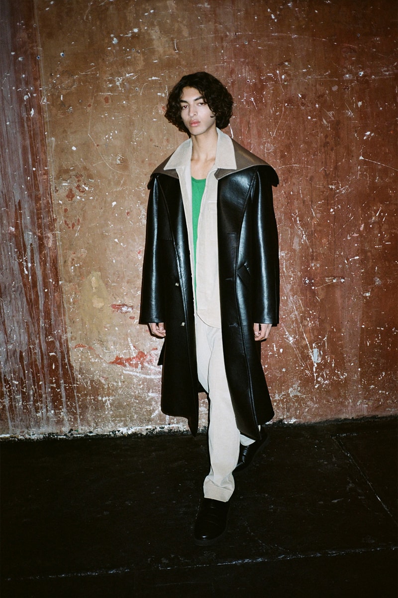 nanushka fall winter fw211 collection lookbook leather coat