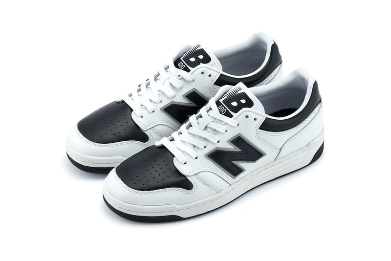 new balance junya watanabe bb480 sneakers collaboration white black colorway kicks sneakerhead shoes footwear lateral